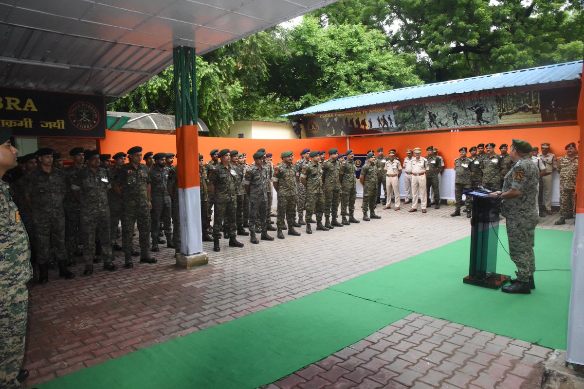 cobrasectorhqr's tweet photo. "On the 86th Raising Day of the CRPF, the CoBRA Sector Headquarters celebrated a legacy of valor and service. Senior officers complimented the personnel and their families and distributed sweets on this prestigious occasion."
#CRPF #CRPFRaisingDay #CRPFDay2024 https://t.co/AcCD40xgd3