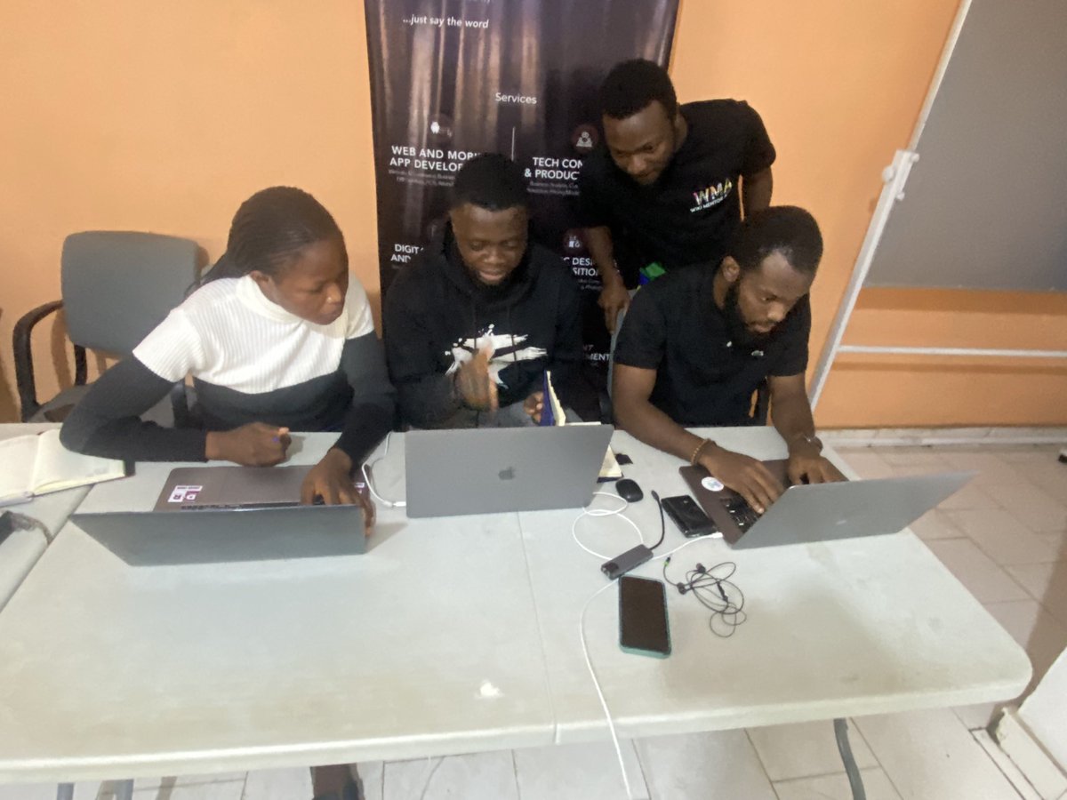 newDeal23's tweet photo. Day 2 Ongoing: WMA participants working on a @wikidata powered tool. 

Thanks to @wikimediaigbo @3ch310n @TechChantier for making this possible. 

#WMAHackKamerBuea 
#WMAHackKamer https://t.co/ObmWrcXZyP