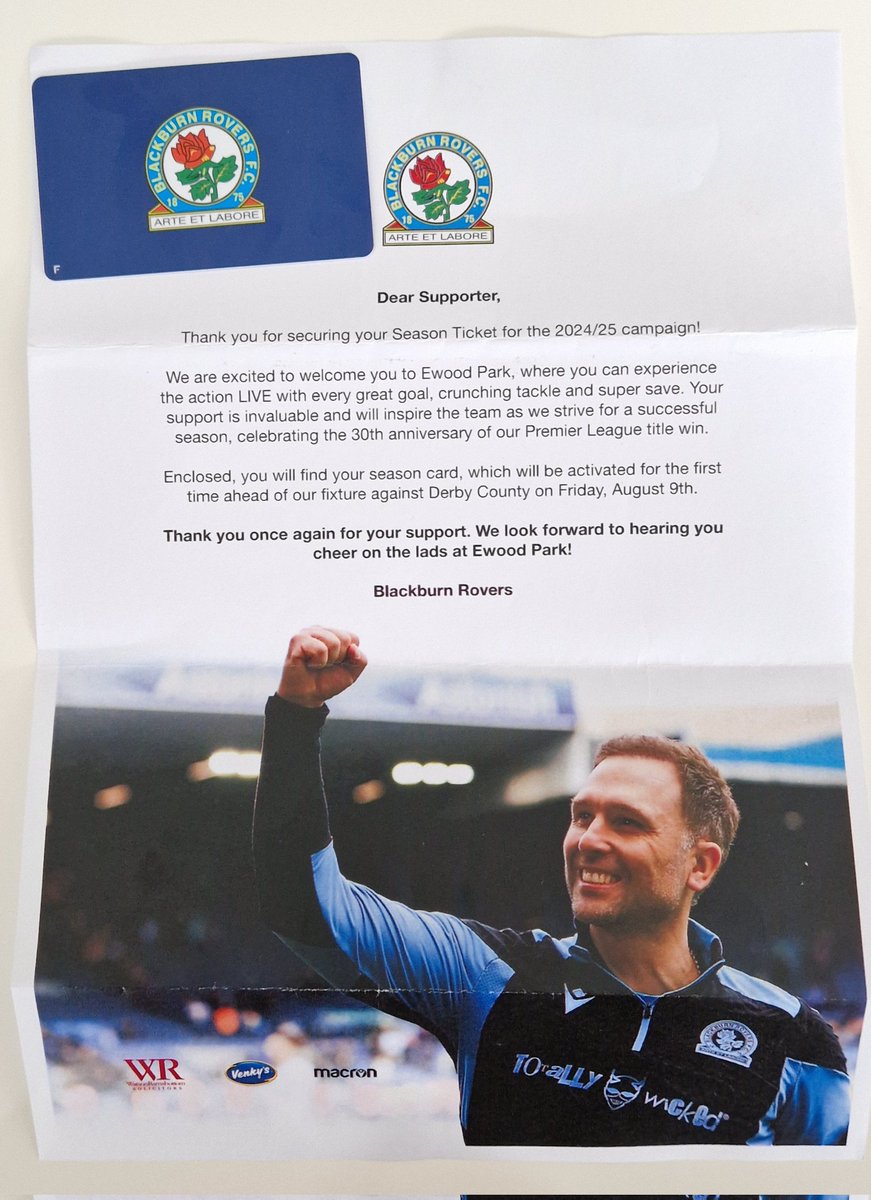 cpbrfc's tweet photo. It's here, and it's... massively underwhelming! The quality of the 'Season Ticket Pack' has dropped massively since I last bought one. Not even a personalised letter #DearSupporter... still does it's job though, i suppose #Rovers https://t.co/JTWaAMSPz1