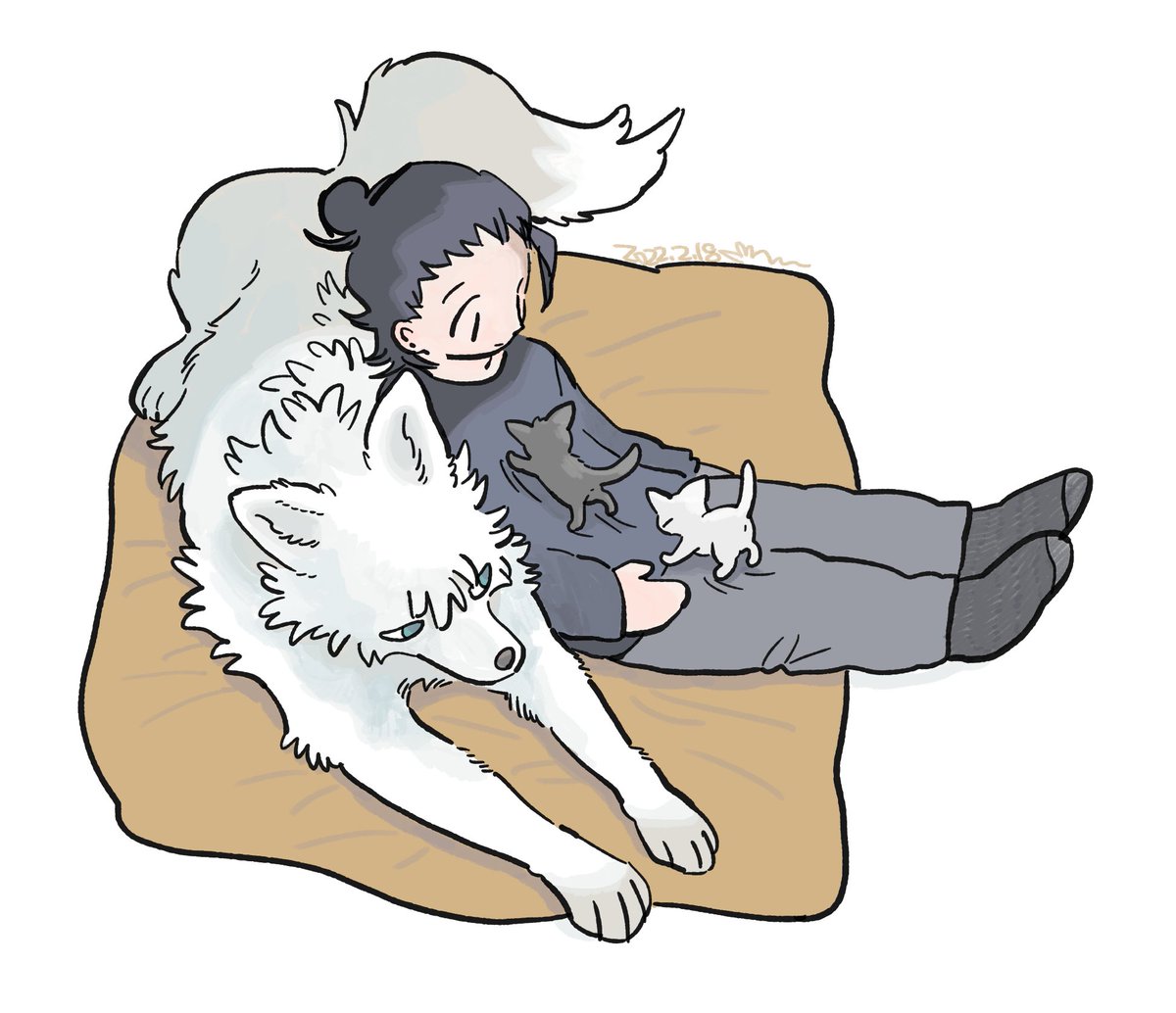 甘えの様子(獣化) 