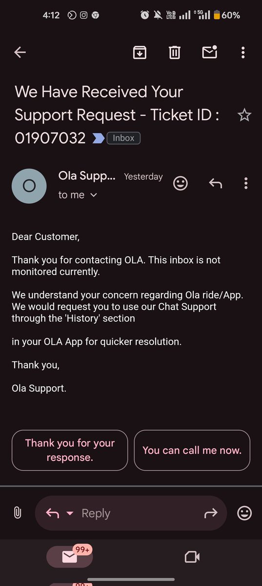 Areeb3197's tweet photo. @Olacabs 

It's been more than a one week trying to resolve a simple task. 

I've spent hours wasting on the most simple task that can be resolved within minutes if there is a proper not so complicated process. 

My ola account is blocked. 
No customer care is provided. 

Bad. https://t.co/M65UbcVI79