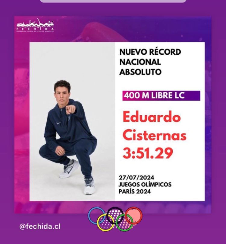 FlackCoach's tweet photo. @swimswamnews BOOM! HUGE CONGRATULATIONS Eduardo Cisternas! Eduardo broke the Chilean National Record in the 400 freestyle by over 2 seconds in heat 2 at the Paris Olympics!!!! #3:51 #parisfrance #olympics #YASI🎉 https://t.co/roJDYM8apw
