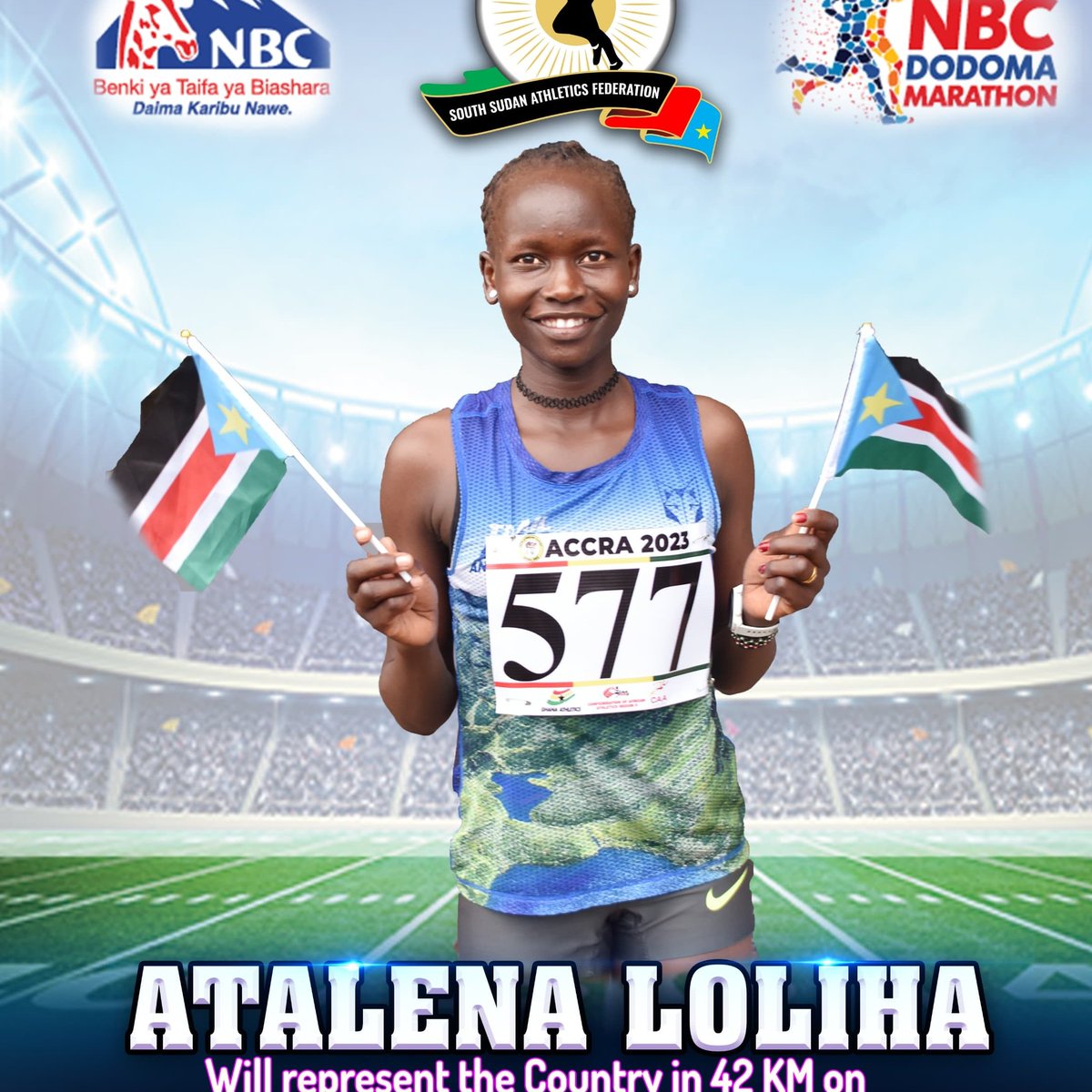 Dadoma Marathon  in Tanzania  28th July 2024 Good luck Atalena Loliha 
#ssax