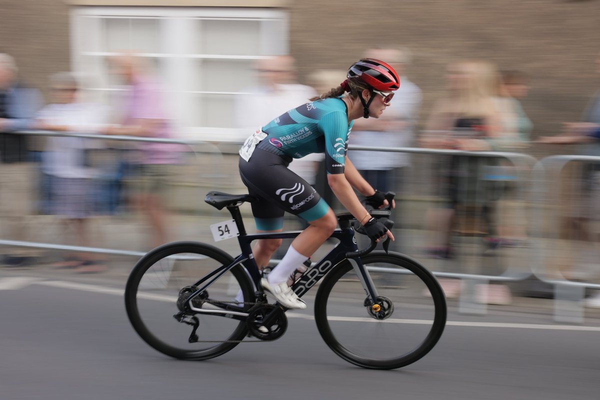 Becks Babbage of <a href="/TeamBoompods/">Team Boompods</a> in last night's final round of the <a href="/NationalSeries_/">British Cycling National Series</a> in Beverley #NatRoadSeries