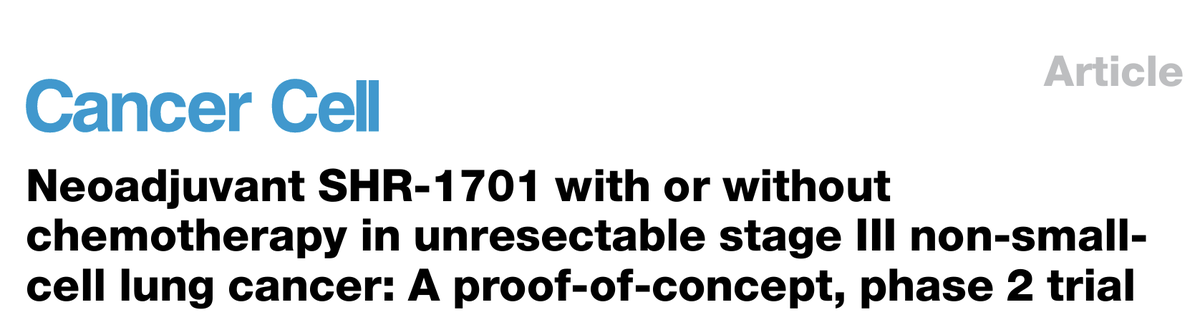 BrendonStilesMD's tweet image. Love this approach - &quot;Trailblazer&quot; in @Cancer_Cell.  Neoadjuvant chemo-ICI in marginally resectable patients. Led to 25% resection rate and good EFS/OS in both arms. Surgery and RT both safe.  Shouldn&apos;t we consider giving our best therapy up front?