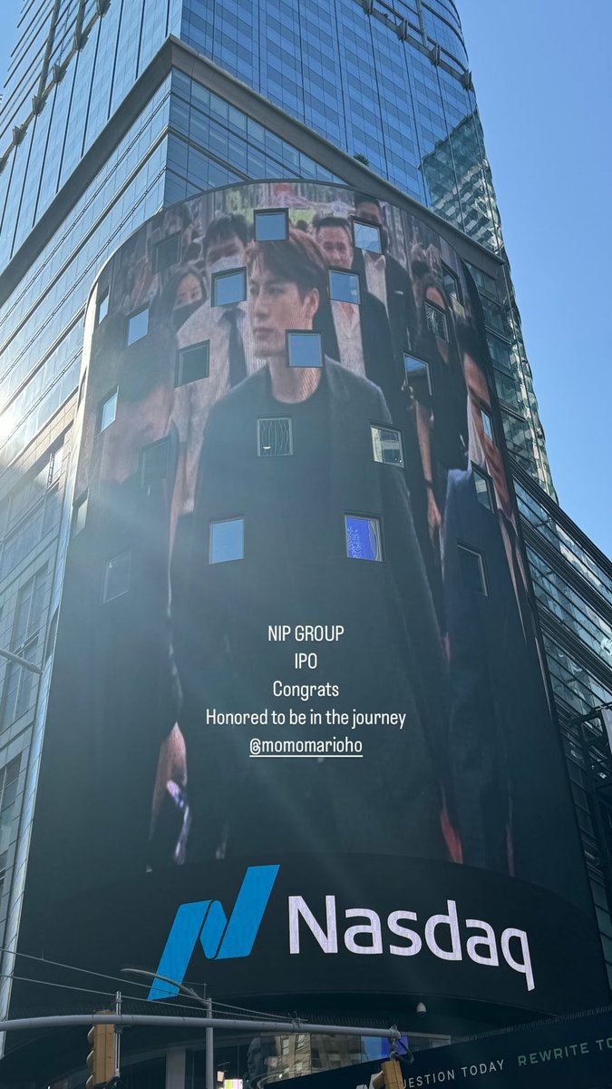 JACKSTAGRAM] 240727 Jackson Wang added to IG story: NIP GROUP IPO Congrats  Honored to be in the journey Mario Ho (*Jackson is beneficial shareholder  of NIP Group founded by Mario Ho which