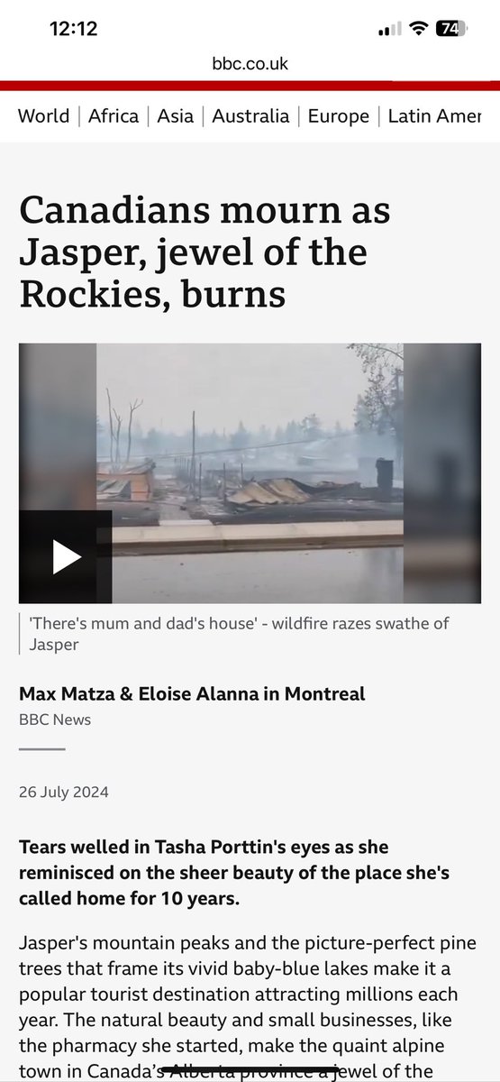 MrMatthewTodd's tweet photo. Of course there’s no mention of climate change here because @bbcnews thinks it’s controversial to link the two despite the Earth just having the two hottest days in recorded history and likely in the last 100,000 years #TheMediaIsTheProblem #Japser https://t.co/FwDXJFS0jG https://t.co/fZQjFSVSUB