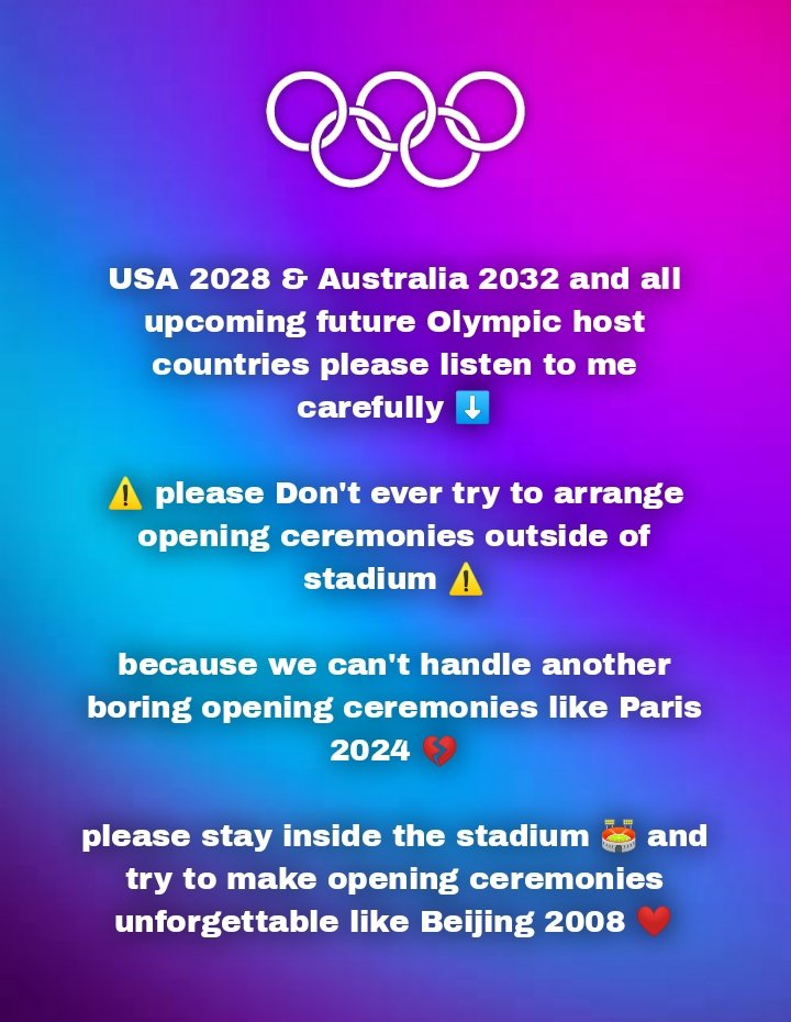 HaseebsTweets's tweet photo. a request from die hard Olympic fan to @Olympics

#Paris2024 #OpeningCeremony https://t.co/IEniDQbGPt