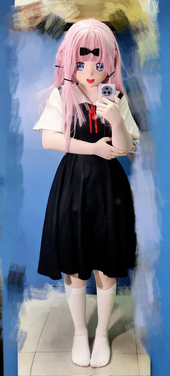 好耶，10年云玩家终于实战了 #kigurumi #藤原千花