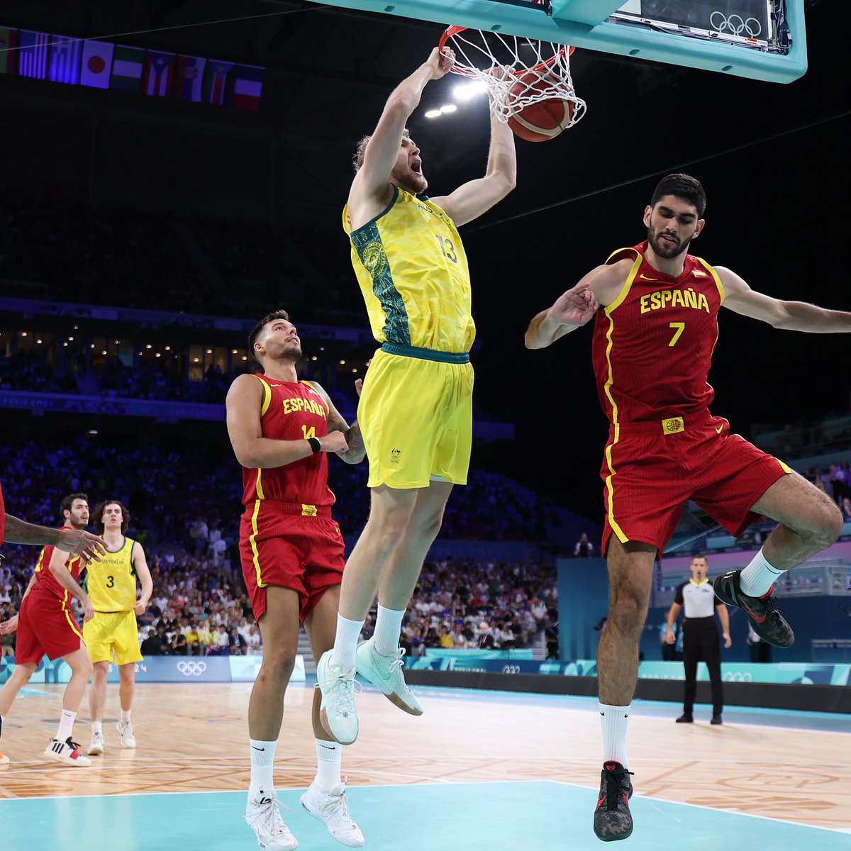 NBA's tweet photo. Jock Landale was a FORCE for Australia 💪

20 PTS | 9 REB | 5 AST | 64.3 FG%

#Paris2024 https://t.co/uAmI2F5Pyu