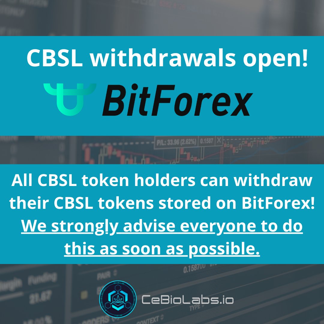 CeBioLabs's tweet image. There are finally updates from #Bitforex!

$CBSL holders can withdraw out their tokens!

Find out more at bitforex.com.