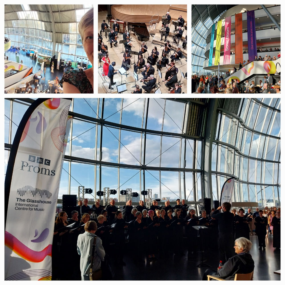 Loved being part of last nights <a href="/bbcproms/">BBC Proms</a>  <a href="/glasshouseicm/">The Glasshouse International Centre for Music</a>. Stunning performances by Alena  Baeva &amp; <a href="/RNSinfonia/">Royal Northern Sinfonia</a>  and  the wonderful Chorus of RoyalNorthernSinfonia who sang 'One Foot on Sea and One on Shore' beautifully to a very big crowd in the concourse beforehand! BRAVO 👍👍👍
