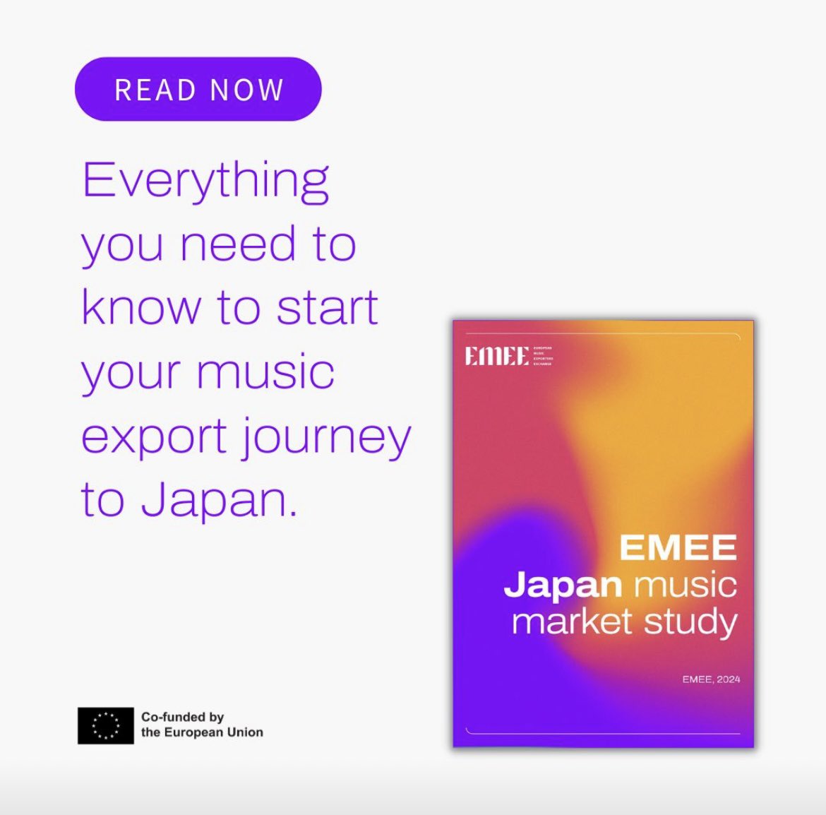 Check out #EMEE- European Music Exporters Exchange  latest study, this time of the Japanese music market with some insights form my experience working with the Japanese music market for the last 15 years.

lnkd.in/dEH3XEVS