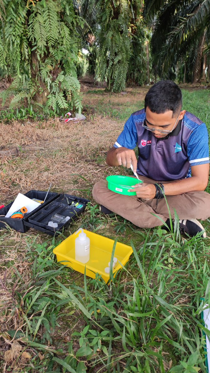 mistaaimanvevo's tweet photo. Otsukaresama deshita πͺπΎπππΎππΎ
- soil sampling in (20x20x20)cm quadrat.
- taking readings of environmental parameters.
- harvesting arthropods in pitfall traps.
#TeamResearcher https://t.co/J9NXHiUNr3