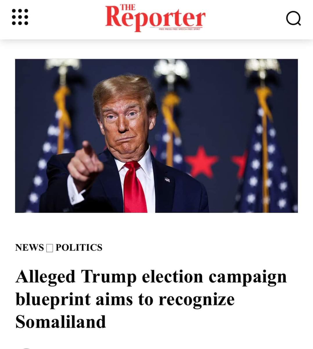 AbdinaserGood's tweet photo. The "Project 2025," consisting of 900 pages of documents prepared by members of the Republican Party in the US and party operatives, reportedly suggests that if Donald Trump wins the election, within the first one hundred days, he will announce the recognition of Somaliland
#Tr25 https://t.co/33fNbzYS5D
