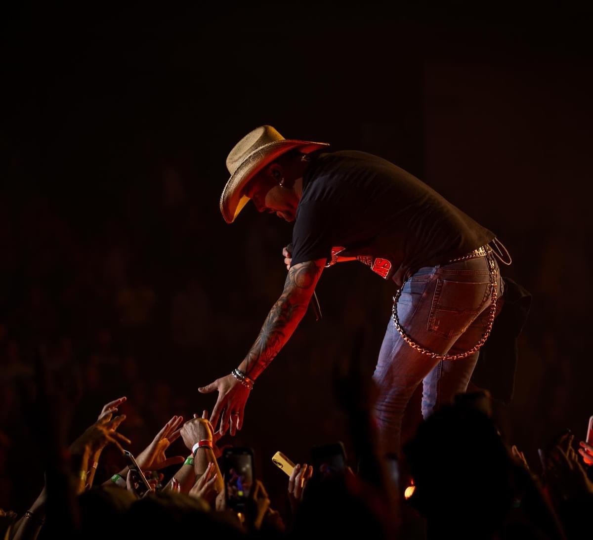 Jason_Aldean's tweet photo. My first album dropped 19 years ago yesterday and what a wild ride it’s been. This album and this song changed my life forever. I appreciate u guys accepting this kid from Georgia back in 2005 and bearing with me while I figured this whole thing out. Thank you guys for the last 2 decades! It has been an amazing ride for us and not a day goes by that I’m not grateful for everything you guys have given us. Much love and thanks for the ride! #awweaintfinishedyet  😉