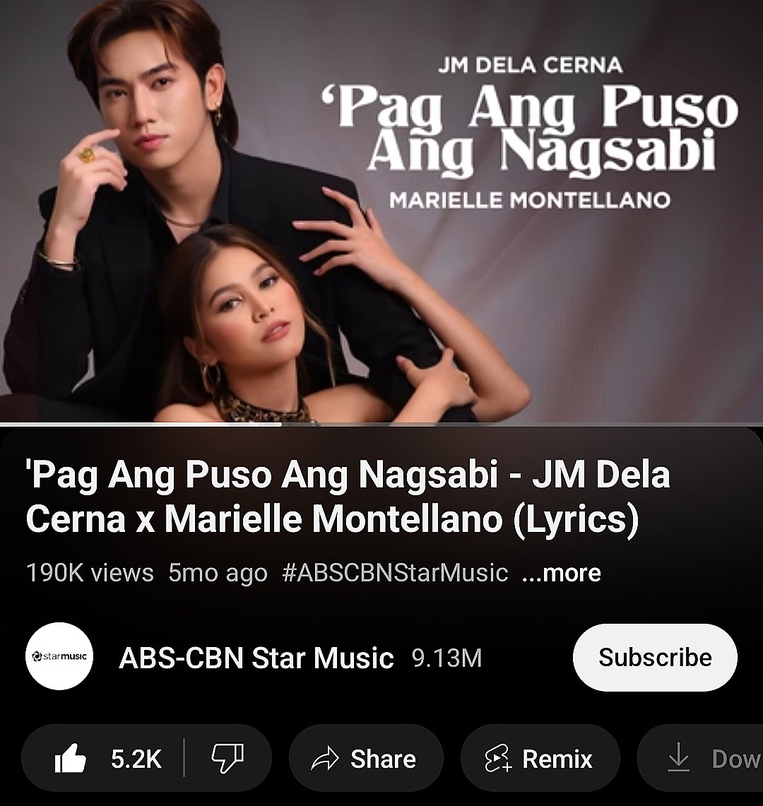 zweetNzpizy's tweet photo. "'Pag Ang Puso Ang Nagsabi" is currently 190K views on YT already. Hopefully maabot natin 200K or more than pa before this month ends po hihihi. Lesgooo stream Kuya JM and Ate Marielle's PAPAN! 🎶✨❤️ https://t.co/wcy58uIcO1