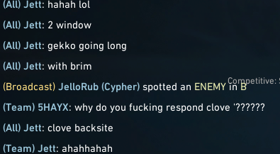 4boopp's tweet photo. Just received a 3 day ban because I stood up for myself against a sexist throwing teammate and sexist enemy team. Was a miserable game and genuinely upset me. How do I get punished for existing and they get away with it? @VALORANT @riotgames @RiotSupport pls do the right thing ! https://t.co/sUeGiAberN