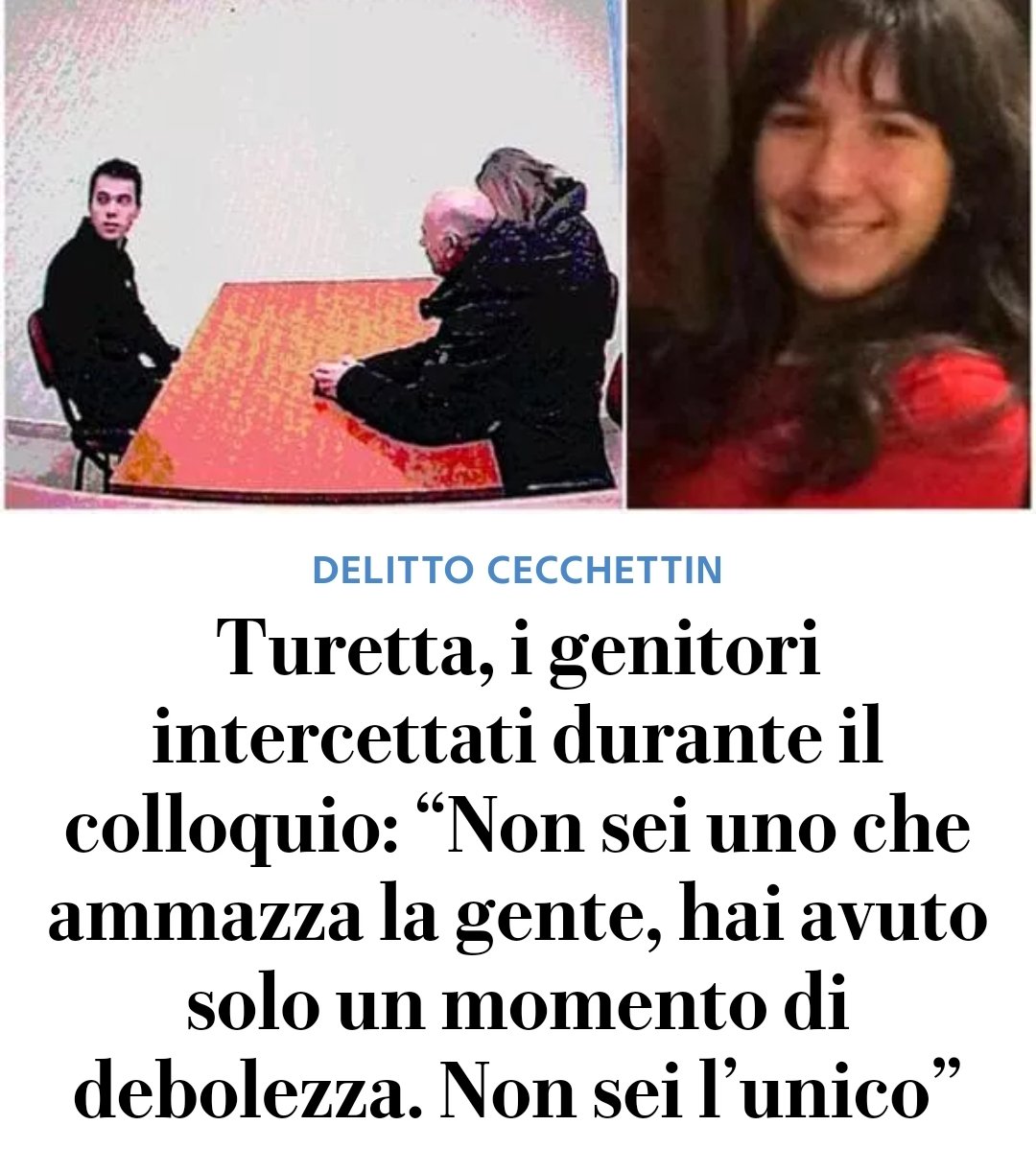 Elena Cecchettin aveva ragione 

«I "mostri" non sono malati, sono figli sani del patriarcato»
#Turetta