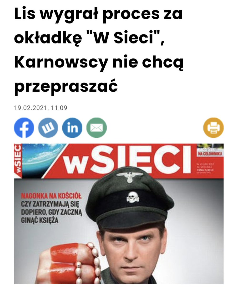 kunter76's tweet photo. @lis_tomasz A ta wizja artysty panu się nie spodobała i pozwał pan @Tygodnik_Sieci.
Jak to tak? https://t.co/MmXhfYerfA