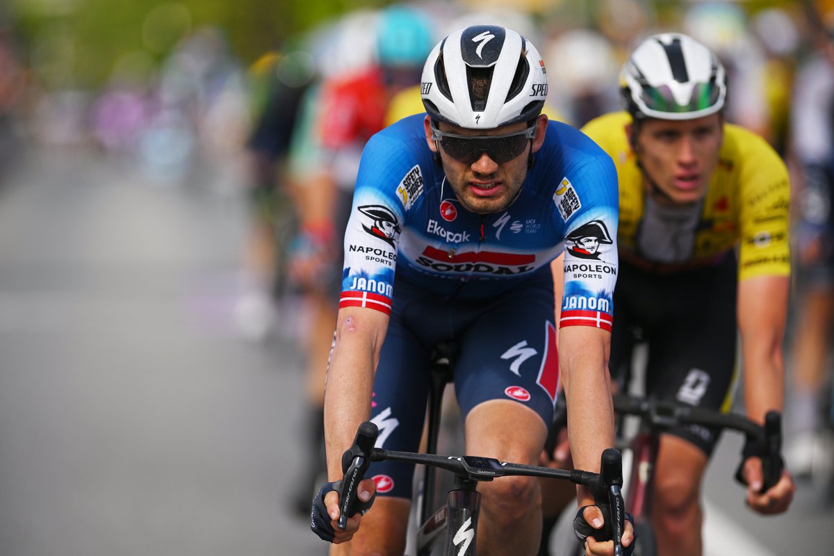 Former Danish Champion <a href="/k_asgreen/">Kasper Asgreen</a> has booked a place in the huge breakaway that is 40 seconds clear after the first hour of racing at the #CzechTour.

Photo: <a href="/GettySport/">Getty Images Sport</a>