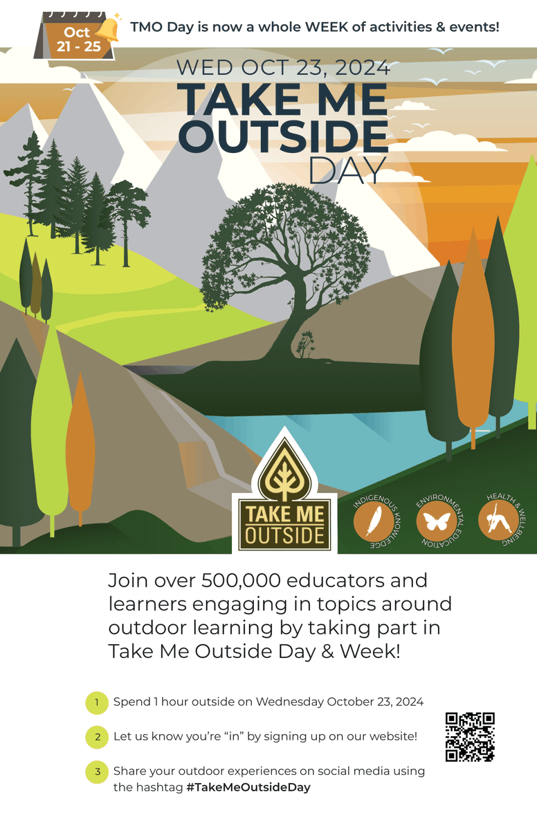 Outdoor Play Canada (@outdoorplayca) on Twitter photo The 2024 <a href="/takemeoutside/">Take Me Outside</a> Day is coming soon! 😀
Take Me Outside Day helps to raise awareness about outdoor learning by encouraging educators to take their learners outside.
More information found here: 👇
takemeoutside.ca/tmoday/mc_cid=… The 2024 <a href="/takemeoutside/">Take Me Outside</a> Day is coming soon! 😀
Take Me Outside Day helps to raise awareness about outdoor learning by encouraging educators to take their learners outside.
More information found here: 👇
takemeoutside.ca/tmoday/mc_cid=…