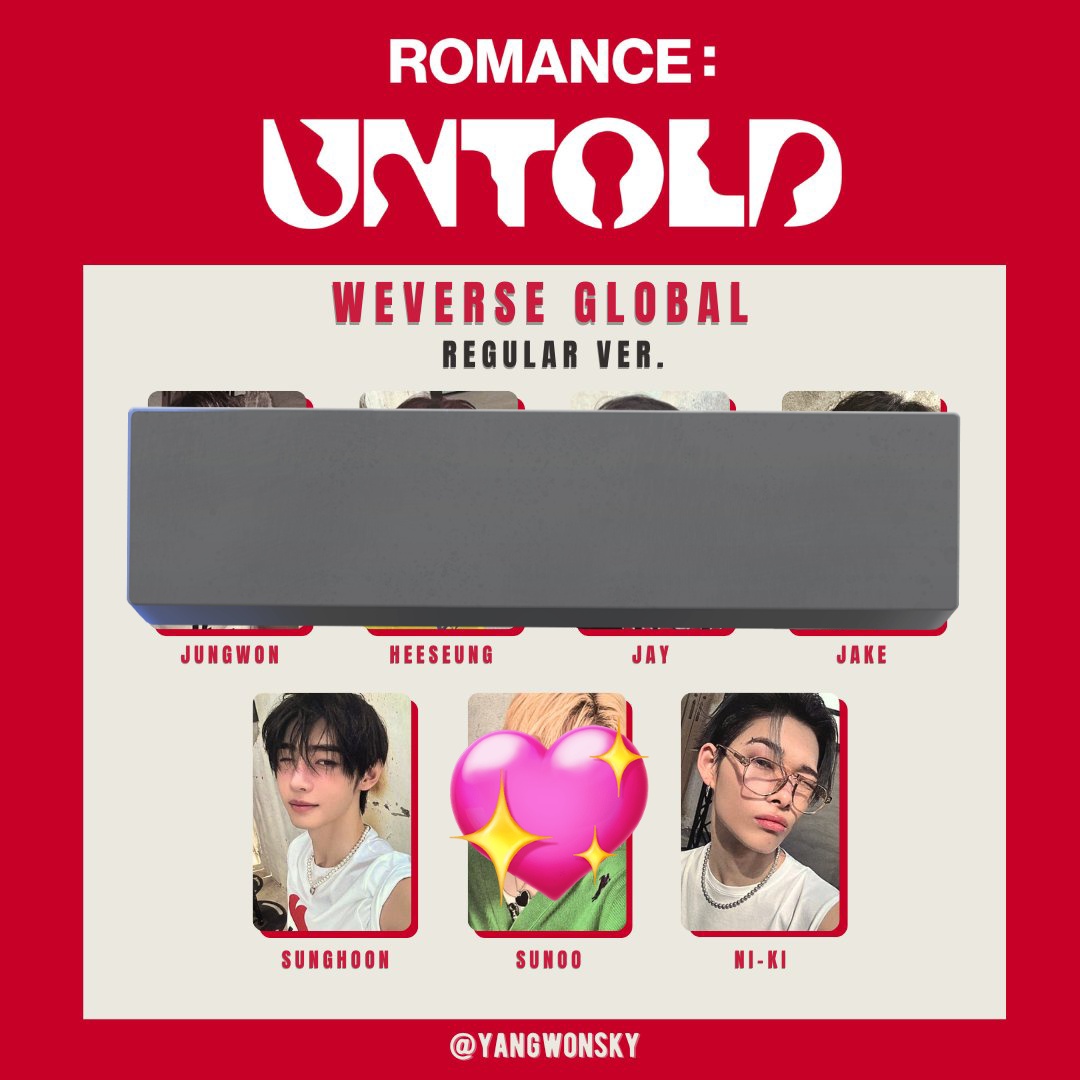 Einyajj's tweet photo. ic!

Wtt lft ph

Have: Sunoo Romance Untold weverse pob pc
Want: Ni-ki or Sunghoon equivalent https://t.co/ZJCP0JuTC2