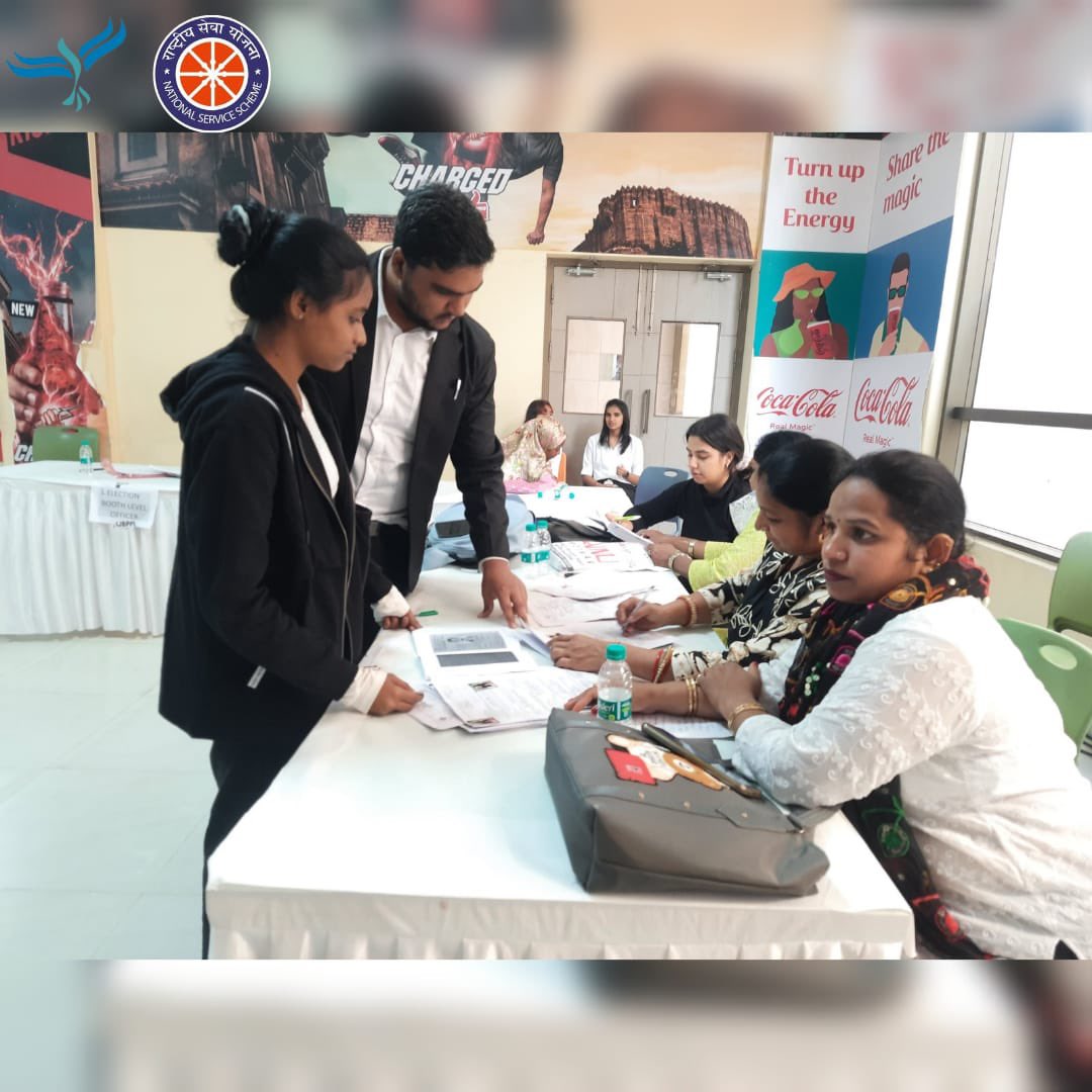 NSSgdgu's tweet photo. Ignite your voice and embrace your civic duty🗳️🏛️
In Oct 2023, the NSS Unit of GDGU, in partnership with the Electoral Club and Legal Aid Committee, hosted an empowering Voter Awareness Camp. This dynamic event, graced by dignitaries and cyber crime experts from South Gurugram. https://t.co/cD8xOIJzf7
