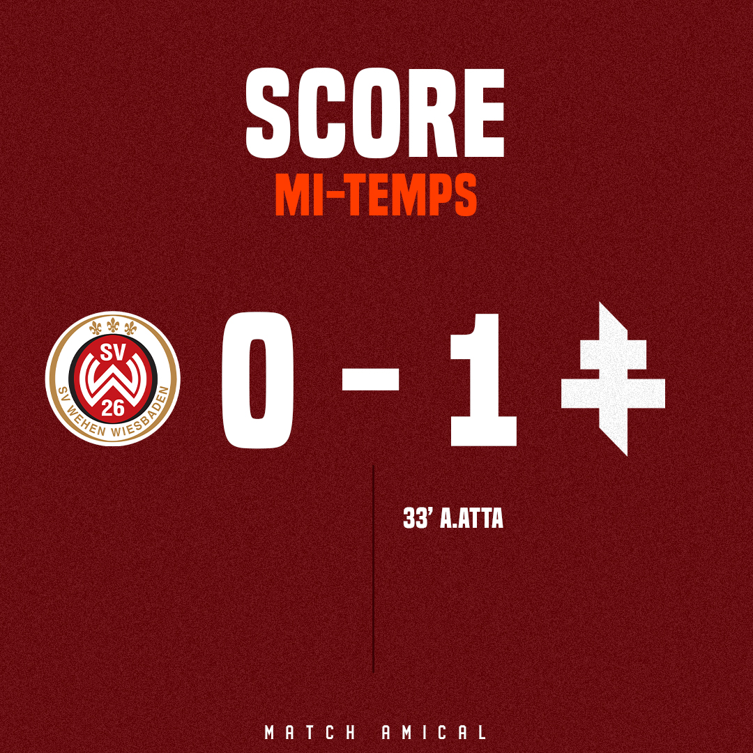 FCMetz's tweet image. #SVWWFCM [ ℙ𝕣𝕠 ]

⏱️ C’est la pause à Wiesbaden.   

Les Grenats mènent au score grâce à un but d’Arthur #Atta. 

0️⃣ - 1️⃣