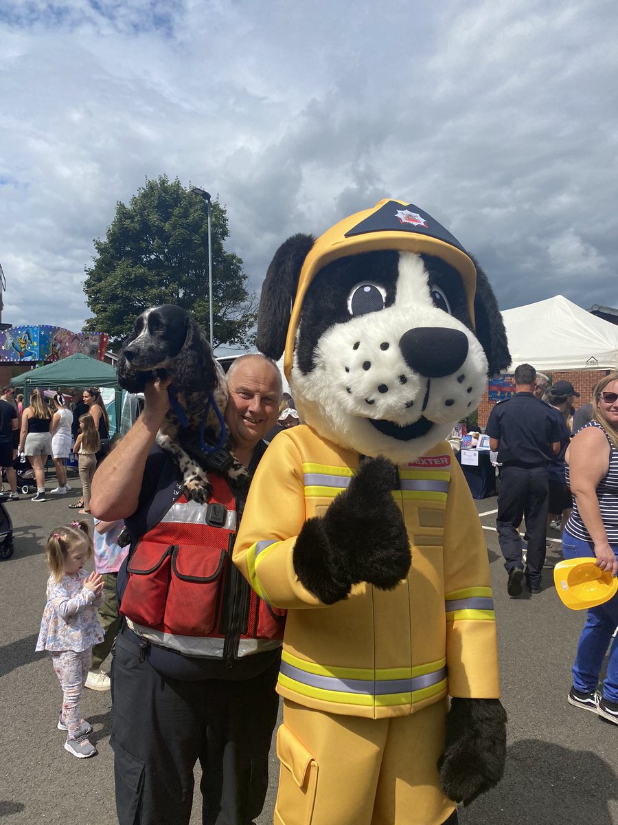 Derbyshire Fire & Rescue Service (@derbyshirefrs) on Twitter photo Look who’s at #Swadlincote fire station open day today.
Come and meet <a href="/MidsDog/">East Mids Fire Dog</a> with Ginny the fire dog and the amazing retired Dexter fire dog who continues his legacy through our brilliant Dexter mascot.
Open until 3pm and free for all the family. Look who’s at #Swadlincote fire station open day today.
Come and meet <a href="/MidsDog/">East Mids Fire Dog</a> with Ginny the fire dog and the amazing retired Dexter fire dog who continues his legacy through our brilliant Dexter mascot.
Open until 3pm and free for all the family.