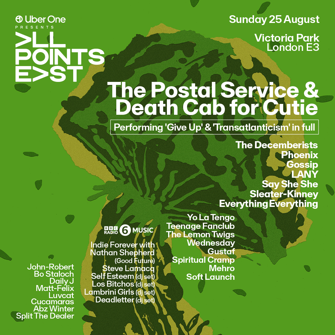 Teenage Fanclub (@teenagefanclub) on Twitter photo Final lineup announced for <a href="/allpointseastuk/">All Points East</a> festival on Sunday 25th August.
Tickets: apefe.st/postalserviced… Final lineup announced for <a href="/allpointseastuk/">All Points East</a> festival on Sunday 25th August.
Tickets: apefe.st/postalserviced…