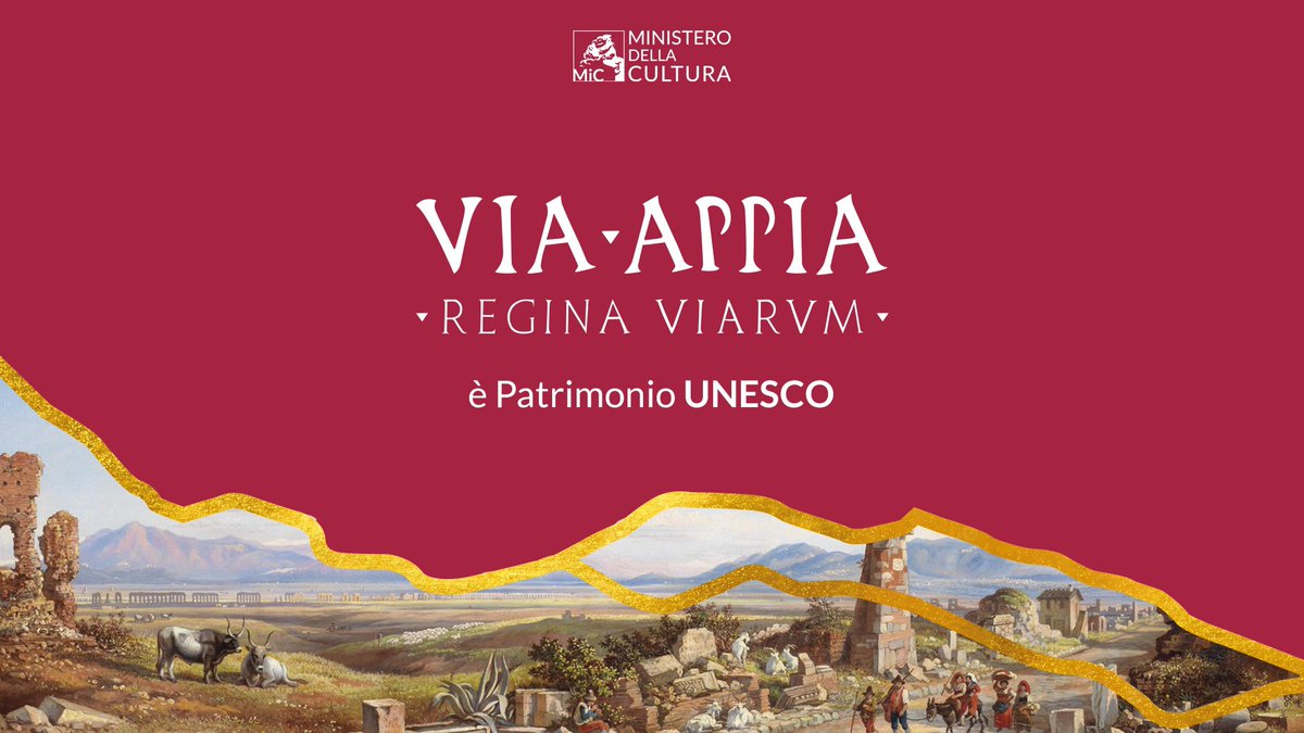 g_sangiuliano's tweet photo. La #ViaAppia #ReginaViarum è patrimonio dell’umanità #UNESCO. 
Un riconoscimento al valore della nostra storia e una opportunità di sviluppo per le comunità che vivono sul suo tragitto. https://t.co/DX5oDv1TCt