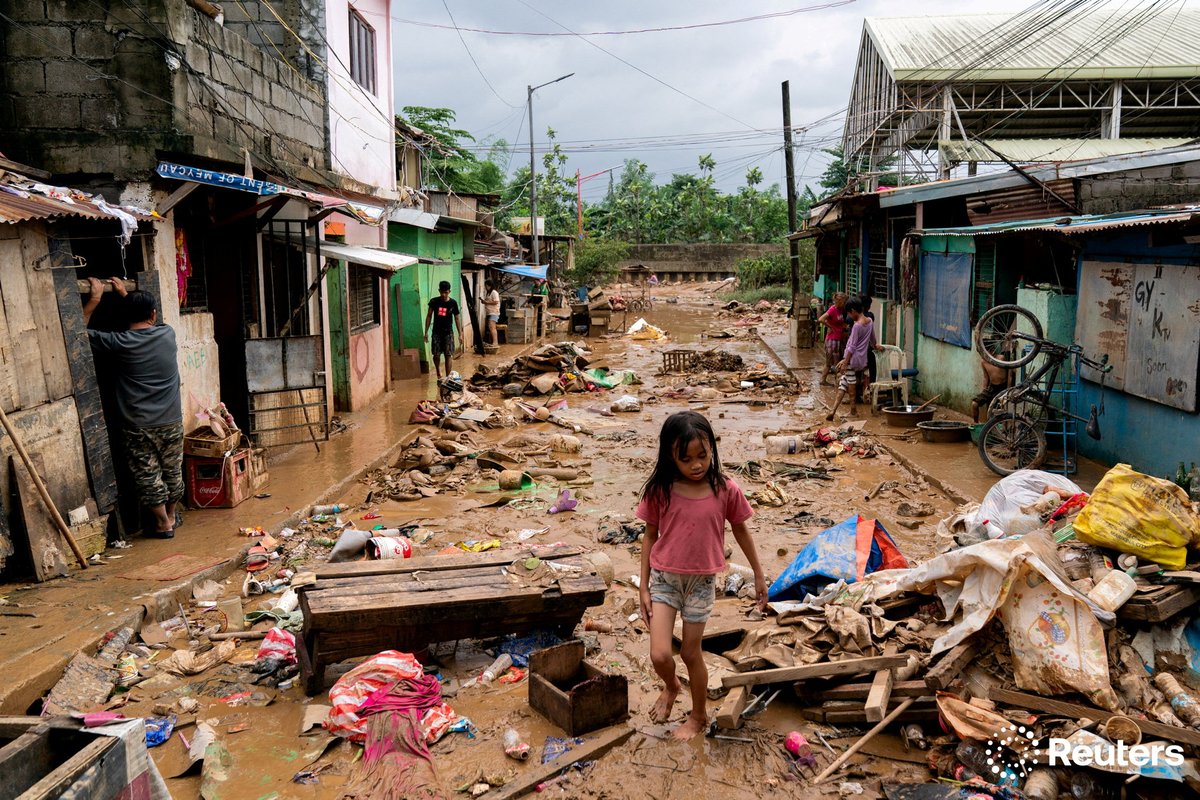 Reuters Pictures (@reuterspictures) on Twitter photo A girl walks past debris and mud following floods brought by Typhoon Gaemi, in Marikina City, Metro Manila, Philippines. More photos of the week: reut.rs/4cUFDh1 📷 <a href="/lisamariedavid/">Lisa Marie David</a> A girl walks past debris and mud following floods brought by Typhoon Gaemi, in Marikina City, Metro Manila, Philippines. More photos of the week: reut.rs/4cUFDh1 📷 <a href="/lisamariedavid/">Lisa Marie David</a>