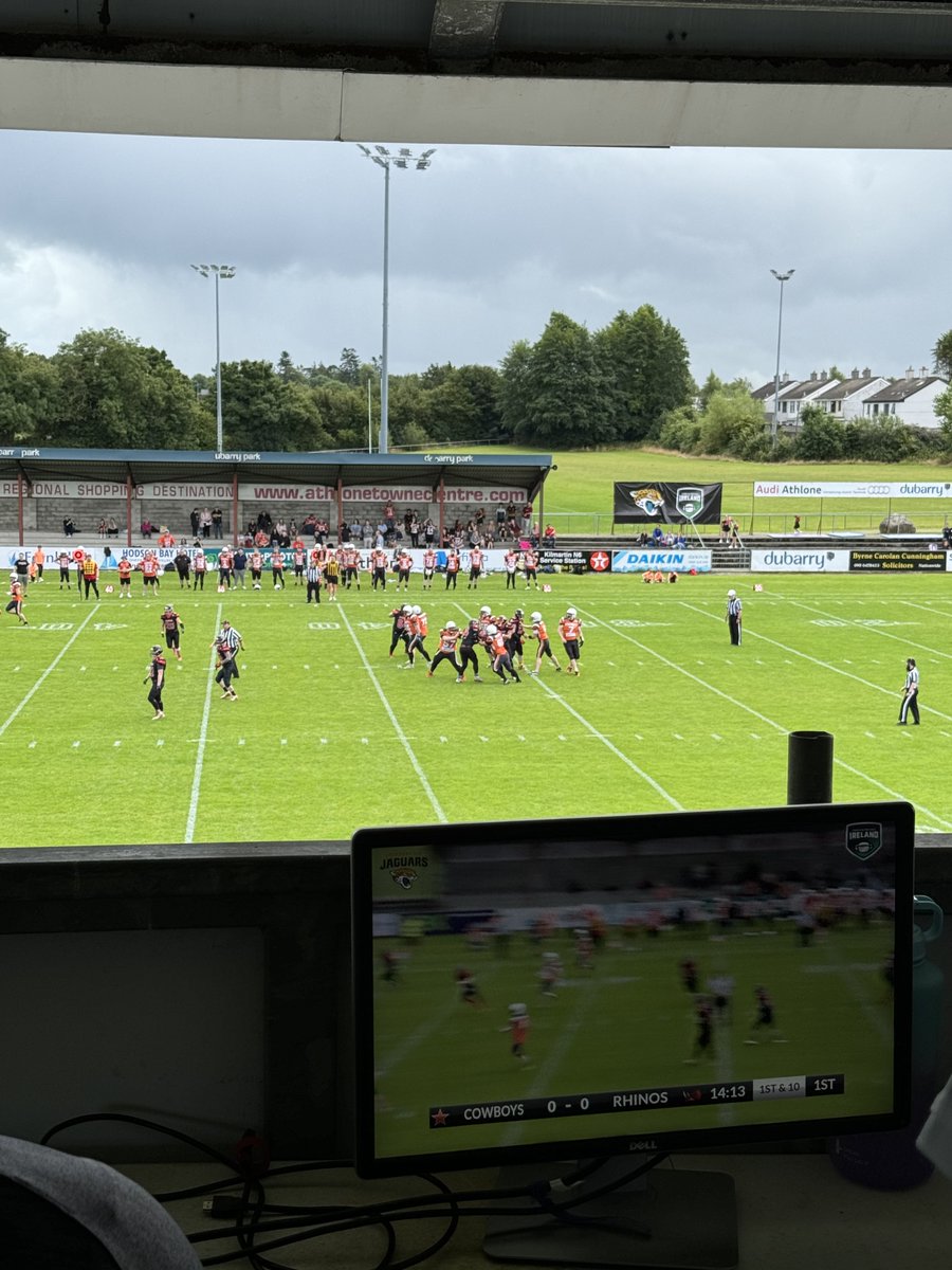Great day in Athlone - you can watch the first game between the Craigavon Cowboys and West Dublin Rhinos here: youtube.com/live/-j2uDhz56…

<a href="/a_f_ireland/">American Football Ireland</a> <a href="/NFLIreland/">Pro Football Ireland</a>