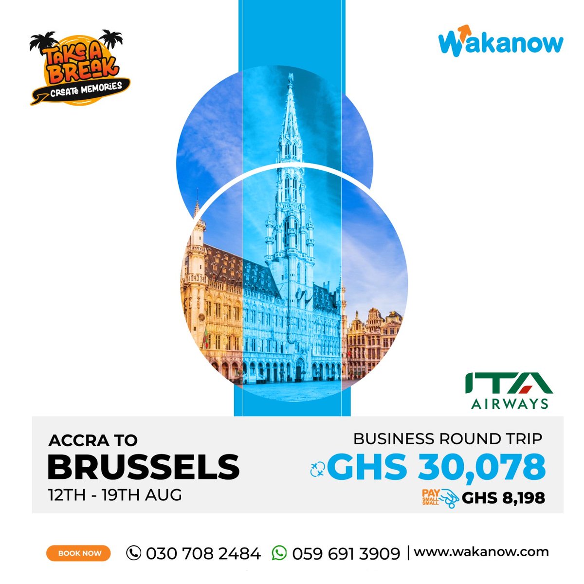 WakanowGhana's tweet photo. A little extra comfort on your flight goes a long way. Make that happen with these Business Class offers on ITA Airways.
Call 0242435515 | 0307082484
WhatsApp 0596913909
#wakanowghana #flybusinessclass #itaairways #travelwithwakanow https://t.co/FNVJHx5kob