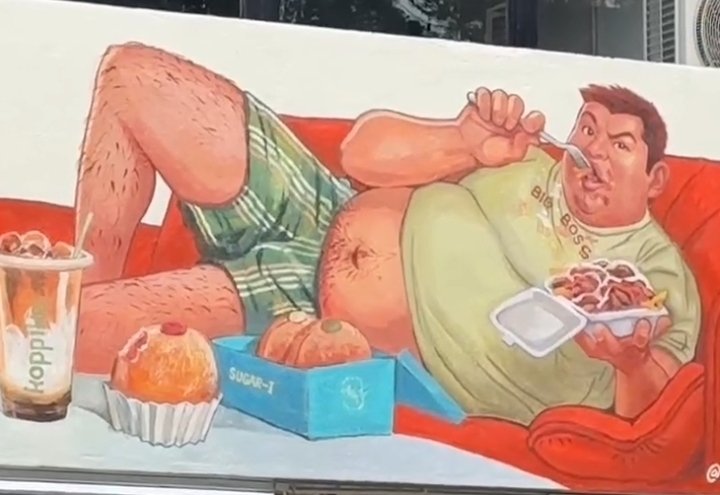 beefandbelly's tweet photo. The mascot for the fast food shop Big Boss HSP is 🥵 https://t.co/ikwmm9CWpU