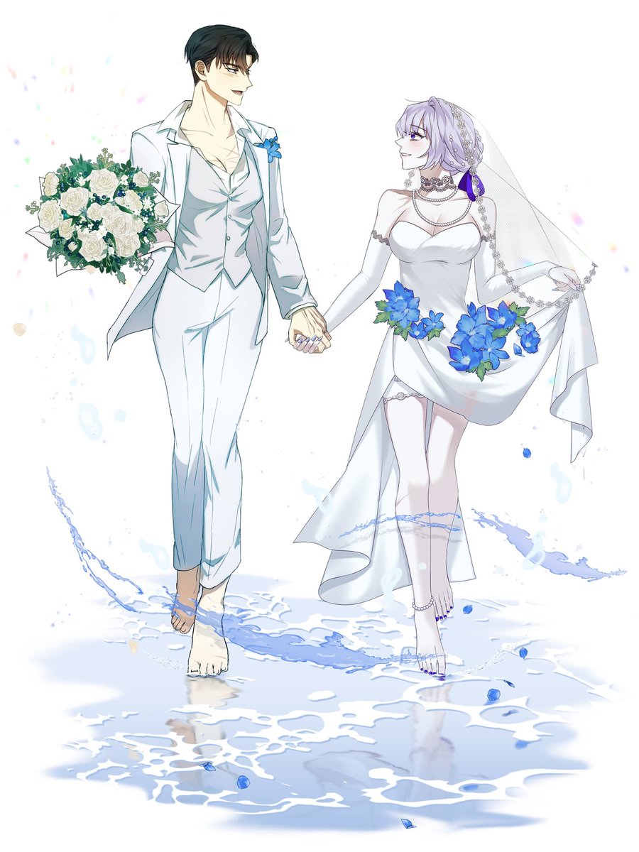 합작 참여했답니다...🌊⚜️
원본도 슬쩍...
다른 아름다운 페어들의 결혼식도 구경하세요...