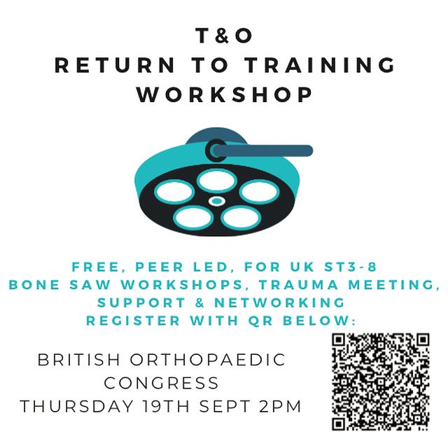 RoshanaMN's tweet photo. YOU asked… WE DELIVERED 🦴⚒️ 

After the huge success of the Return to Work Training Workshop online we now have a FACE TO FACE National Return to Training Workshop, Free, at BOA Congress this year  🧵 https://t.co/gdU9IXYXUT