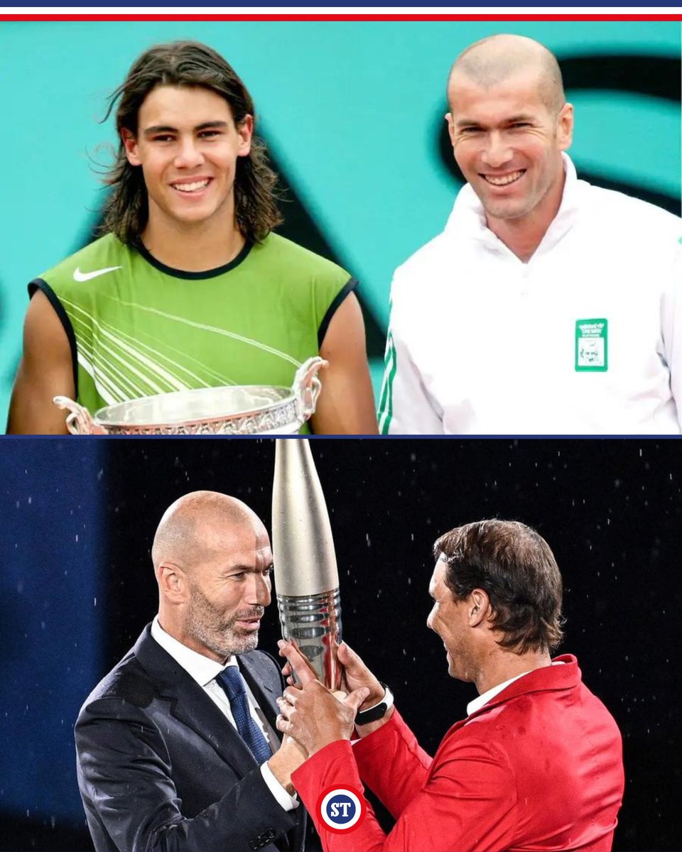 sportricolore's tweet photo. 🇫🇷 2005 ➡️ 2024 🤩

Zizou x Nadal 👑 https://t.co/M1fA4gPLb0