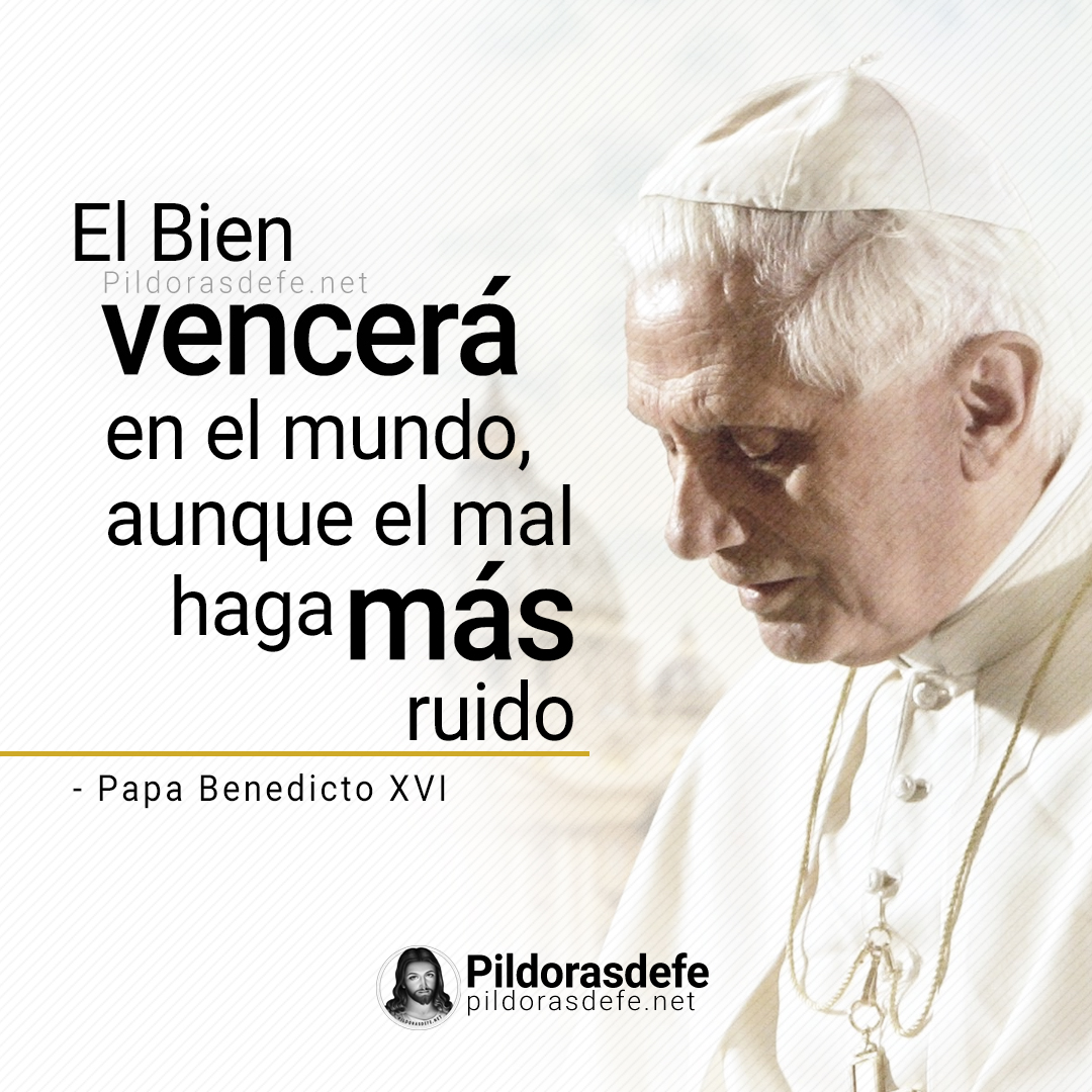 Pildorasdefe (@pildorasdefe) on Twitter photo Al final, el bien vencerá, aunque el mal haga más ruido (Papa Benedicto XVI)
Ante la gran burla (avalada por el gobierno de Macron <a href="/EmmanuelMacron/">Emmanuel Macron</a>), sobre nuestra fe cristiana, guardamos la esperanza de que el mal será derrotado, el BIEN siempre vencerá.
Viva Cristo Rey Al final, el bien vencerá, aunque el mal haga más ruido (Papa Benedicto XVI)
Ante la gran burla (avalada por el gobierno de Macron <a href="/EmmanuelMacron/">Emmanuel Macron</a>), sobre nuestra fe cristiana, guardamos la esperanza de que el mal será derrotado, el BIEN siempre vencerá.
Viva Cristo Rey