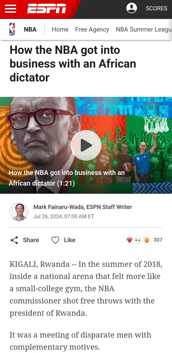 I usually refuse to even share things like this &amp; believe in not giving space to anything so biased but I was interviewed for hours and we discussed sports and the development of sports/basketball in Africa. I took my time to explain both our context and ambitions as an African