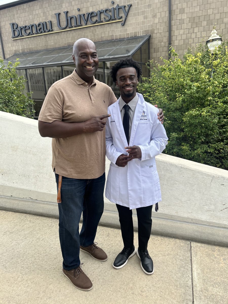 TopFlight52010's tweet photo. PROUD DAD MOMENT! My son Christian Smith has earned his white coat from Brenau University and is also the first student to win the University’s Clinical Tiger Award for excellence in academics, and clinical knowledge. We are so proud of you Chris! We love you 💯 https://t.co/M4dHTlGWOx