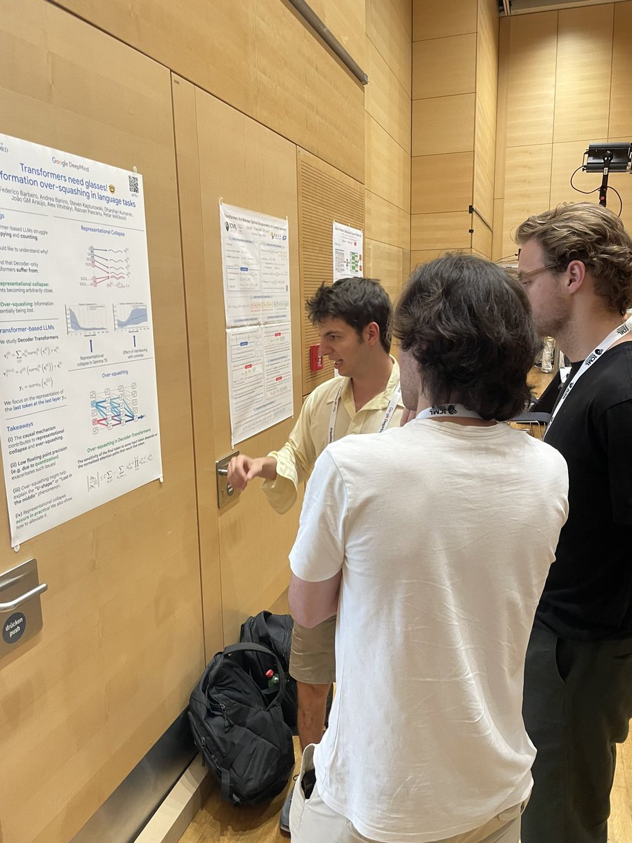 Petar Veličković (@petarv_93) on Twitter photo A small sample of ICML Workshop (<a href="/GRaM_org_/">GRaM Workshop at ICML 2024</a> <a href="/tf2m_workshop/">Theoretical Foundations of Foundation Models</a>) presentations by Shiye, <a href="/kpetrovvic/">Katarina Petrovic</a> and <a href="/fedzbar/">Federico Barbero</a> -- great job all! 🚀
I also contributed a bit but have no pics so far 👀 A small sample of ICML Workshop (<a href="/GRaM_org_/">GRaM Workshop at ICML 2024</a> <a href="/tf2m_workshop/">Theoretical Foundations of Foundation Models</a>) presentations by Shiye, <a href="/kpetrovvic/">Katarina Petrovic</a> and <a href="/fedzbar/">Federico Barbero</a> -- great job all! 🚀
I also contributed a bit but have no pics so far 👀