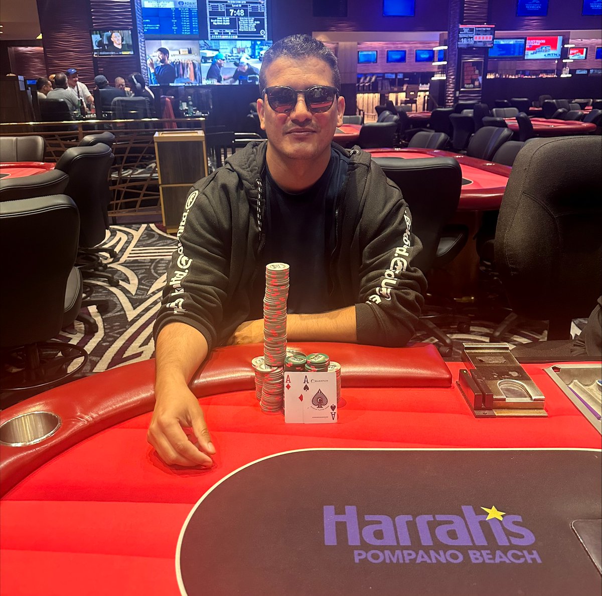 Harrah's Pompano Poker Friday's $160 Buy-in, $10K Guaranteed, No-Limit Texas Hold'em tournament had 93 players for a total prize pool of $11,160. Jonathon Jimenez took first in a chop with a $3,070 win.

Get the details at: harrahspompanopoker.com/post/saturday-…