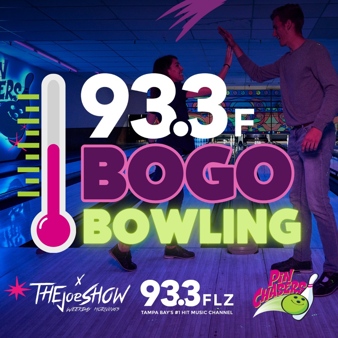 PinChasers's tweet photo. ๐ก๏ธ When the temperature goes above 93.3ยฐF, itโs time to cool off with our BOGO bowling deal only at Pin Chasers!
#BOGO #PinChasers #933FLZ #BeatTheHeat #IndoorFun #TheJoeShow https://t.co/NP3OKLLZkW