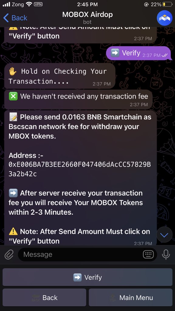 HamzaBasra007's tweet photo. @MOBOX_Official Why i cant receive my tokens after send BNB @MOBOX_Official https://t.co/URehgkSFbN