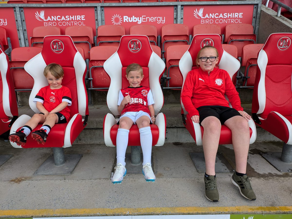 FTFCCommunity's tweet photo. We welcome our mascots Aiden, Caleb and Morton ahead of this afternoons pre-season fixture, @ftfc vs @JamTarts. 

We hope that you all have a wonderful experience and enjoy the game! 👏

#OnwardTogether https://t.co/LCzemiMSgL