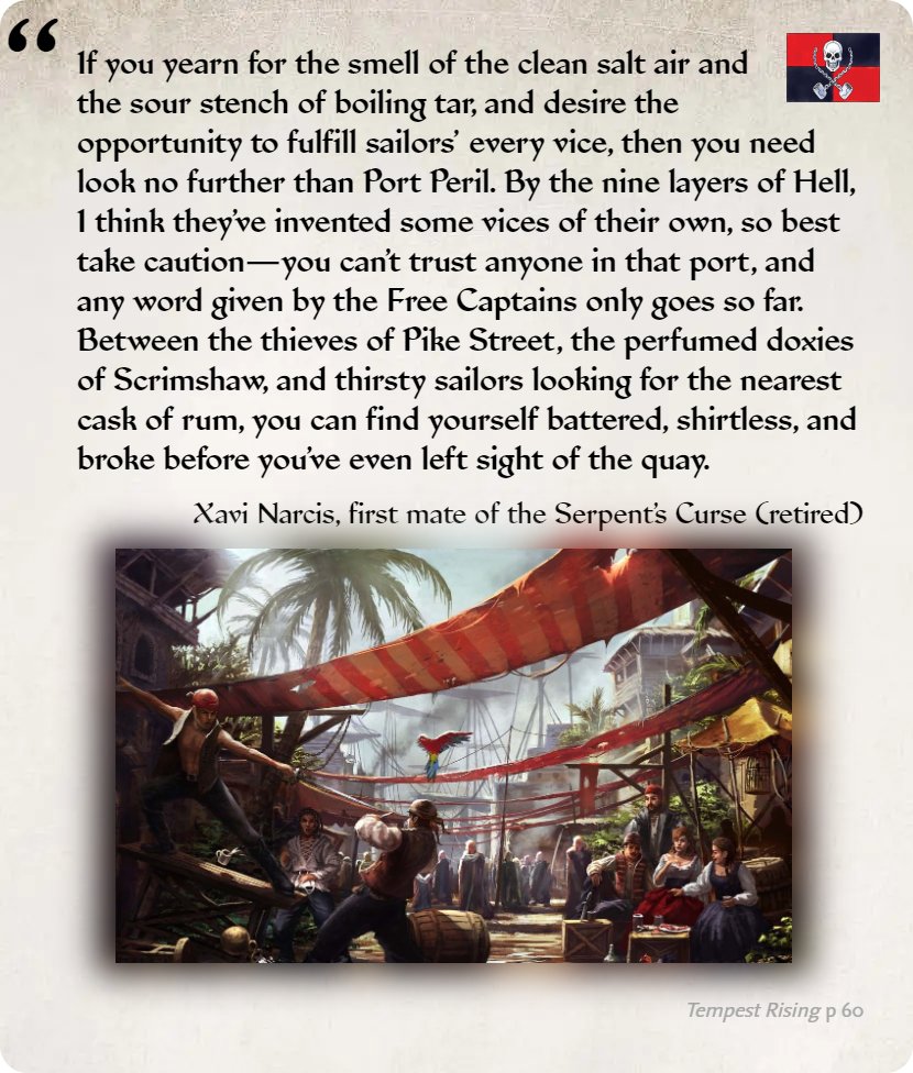 GolarionToday's tweet photo. Quote: If you yearn for the smell of the clean salt air and the sour stench of boiling tar, and desire the…
https://t.co/BU2gin4VCt
#XaviNarcis #SerpentsCurse #PortPeril #PikeStreet #FreeCaptain https://t.co/YakDbzKjFO