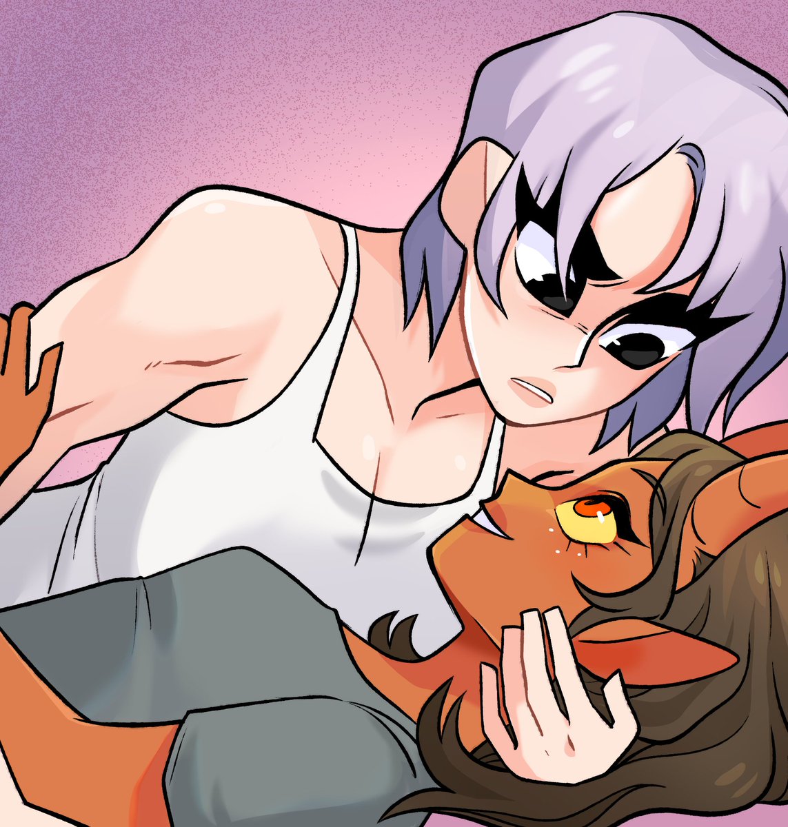 EmiliaMGArts's tweet image. Wanted to draw them both as girlies 👀

Nothing to look at here 

#axed #webtoon