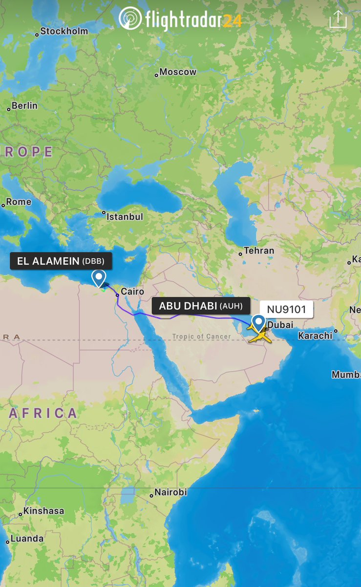 AliYahyaSDN's tweet photo. طائرة الشحن الاماراتية طراز اليوشن -76 المستأجرة من شركة New Way Cargo Airlines و المسجلة في قيرغيزستان 🇰🇬 نفذت اليوم رحلة من ابوظبي قاعدة الريف الي مطار العلمين الدولي في مصر 🇪🇬.
#EX76019 https://t.co/o5s1IfcW7n